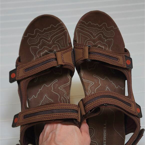 Merrell Men\'s Sandspur Oak Sandals Size 13 Dark Earth Potters Clay main image 5